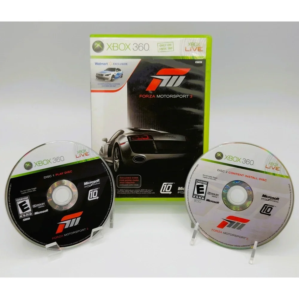 Forza Motorsport 3 - Walmart Exclusive - Xbox‎ 360 - Case & 2 Discs - Tested